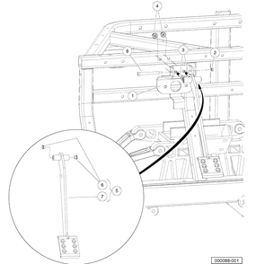 Brake Pedal Assembly Diagram and Parts List for HUV4421GXP 2009 Husqvarna Lawn Tractor
