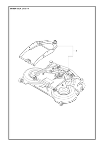 48/122cm Cutting Deck Diagram and Parts List for 122R400  Husqvarna Lawn Tractor Accessories