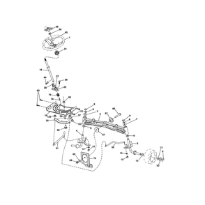 Steering Diagram and Parts List for LGT2654-96045004700  Husqvarna Lawn Tractor
