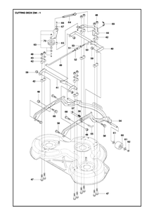 94cm Cutting Deck Diagram and Parts List for R214T AWD Husqvarna Lawn Mower