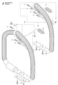 Handle Diagram and Parts List for 570 2013-03 Husqvarna Chainsaw