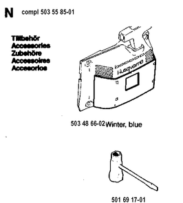 Accessories Diagram and Parts List for 42 19941400001-19944900000 Husqvarna Chainsaw