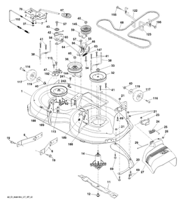Mower Deck / Cutting Deck Diagram and Parts List for YTH1842 (917243820)(2017-12) Husqvarna Lawn Tractor