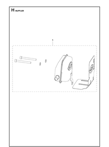 Muffler Diagram and Parts List for 331RB  Husqvarna Edger
