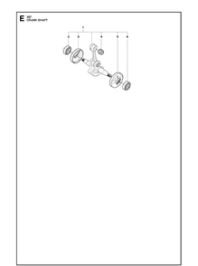 Crankshaft Diagram and Parts List for 357XP 20100600001-20111800000 Husqvarna Chainsaw