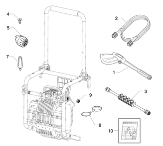Main Unit (80109141) Diagram and Parts List for 020833-00  Husqvarna Pressure Washer