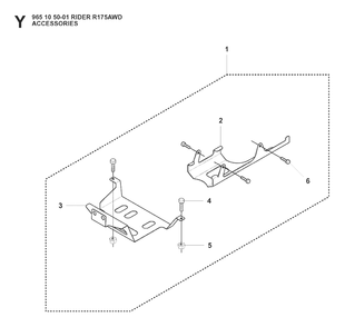 Accessories Diagram and Parts List for R175AWD (965105001)(2008-06) Husqvarna Lawn Tractor