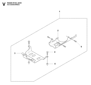 Accessories Diagram and Parts List for R16CAWD (966830301)(2009-04) Husqvarna Lawn Tractor