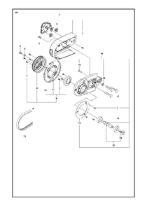 Belt Guard And Pulley Diagram and Parts List for K970III 2016-07 Husqvarna Circular Saw