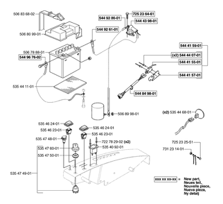 Electrical Diagram and Parts List for PF21AWD (965095101)(2007-03) Husqvarna Lawn Tractor