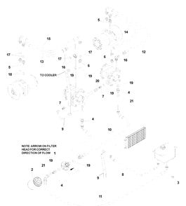Hydraulic Hoses And Fittings Diagram and Parts List for BZ6127D (968999218) (BAM) (033600000 and Up)(2004-11) Husqvarna Lawn Mower