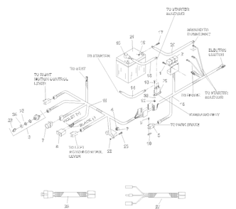 Wiring Assembly Diagram and Parts List for IZ4817KAA (968999231) S/N 033600000 & Up)(2004-09) Husqvarna Lawn Tractor