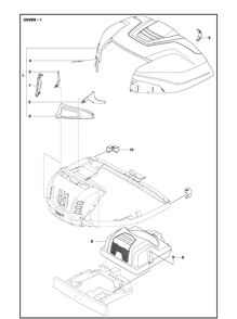 Cover 2 Diagram and Parts List for R214T AWD Husqvarna Lawn Mower