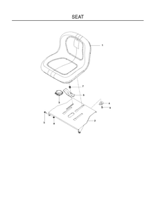 Seat Diagram and Parts List for RZ4219BF (966582201)(2011-02) Husqvarna Lawn Mower