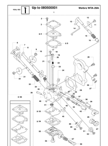 Service Update 1 Diagram and Parts List for 455E 2009-10 Husqvarna Chainsaw