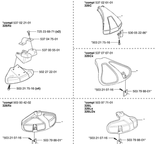 Accessories (A) Diagram and Parts List for 326L 2002-08 Husqvarna Brush Cutter