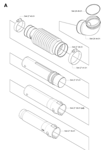 Tube Diagram and Parts List for 170BT 20061000001-20084000000 Husqvarna Leaf Blower / Vacuum