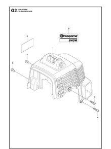 Cylinder Cover Diagram and Parts List for 543RS 20113200001-20121000000 Husqvarna Brush Cutter
