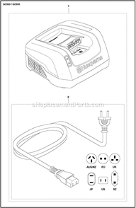 Battery Charger Diagram and Parts List for QC500  Husqvarna Lawn Tractor Accessories