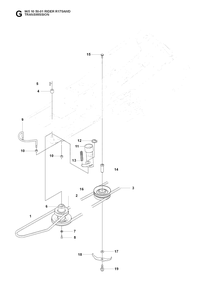 Transmission 3 Diagram and Parts List for R175AWD (965105001)(2007-01) Husqvarna Lawn Tractor