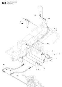 Part Location Diagram of 502854601 Husqvarna Hydraulic Pipe