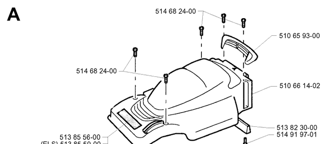 Cover 6 Diagram and Parts List for 43EL ROYAL Husqvarna Lawn Mower