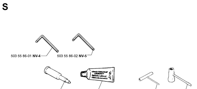 Accessories Diagram and Parts List for 3120 20000600001-20013500000 Husqvarna Chainsaw