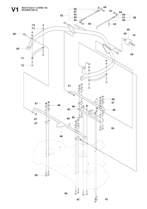 103cm Cutting Deck 2 Diagram and Parts List for R15-V2 (965094501)(2007-01) Husqvarna Lawn Tractor