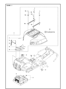 Part Location Diagram of 531366802 Husqvarna Cover hinge right