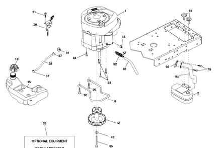 Engine Diagram and Parts List for TS142 (96043031400)(2019-07) Husqvarna Lawn Tractor