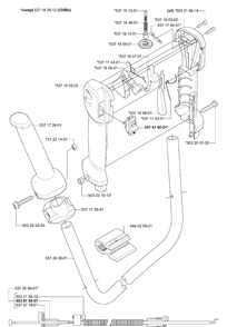 Throttle Diagram and Parts List for 335RX 2006-05 Husqvarna Trimmer