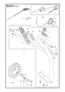 Heated Handle Diagram and Parts List for 562XP-562XPG 562 XP W - 562 XP GW Husqvarna Chainsaw