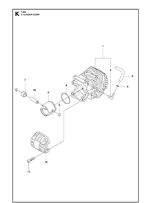 Part Location Diagram of 505040501 Husqvarna Piston