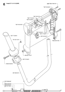 Handle And Controls Diagram and Parts List for 333R 20070100001-20075299999 Husqvarna Brush Cutter