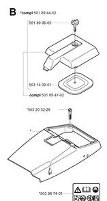 Housing Diagram and Parts List for 3120 20013500001-Current Husqvarna Chainsaw
