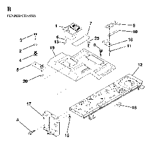 Chassis And Enclosures Diagram and Parts List for LT130 (HE1336D, 954820081)(1997-03) Husqvarna Lawn Tractor