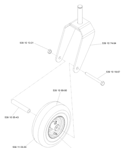 Caster Assembly Diagram and Parts List for Z4217 2004-11 Husqvarna Lawn Mower