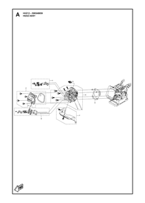 Head Assembly Diagram and Parts List for HH212 599348659 Husqvarna Engine