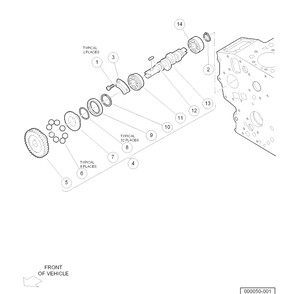 Shaft Diagram and Parts List for HUV4421DXP 2006-11 Husqvarna Lawn Tractor