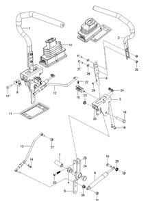 Steering Diagram and Parts List for Z254F (96795400300)(2018-10) Husqvarna Lawn Mower