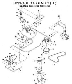 Hydraulic Pump - Motor Diagram and Parts List for IZ5223 (968999526)(2006-08) Husqvarna Lawn Mower