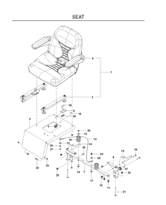 Seat Diagram and Parts List for MZ5424S (967003901)(2012-01) Husqvarna Lawn Mower
