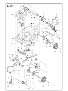 Mower Deck / Cutting Deck Diagram and Parts List for LC221A 96799260100 Husqvarna Lawn Mower
