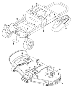 Decals Diagram and Parts List for Z248F (96784480101)(2018-10) Husqvarna Lawn Mower