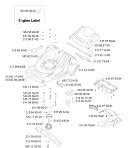 Chassis / Frame 2 Diagram and Parts List for 49 ROYAL Husqvarna Lawn Mower