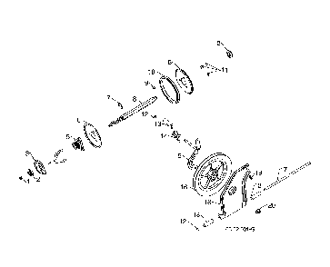 Drive Diagram and Parts List for 96193009605  Husqvarna Snow Blower