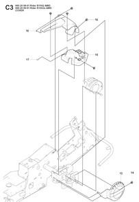 Cover Diagram and Parts List for RIDER15V2AWD (965200901)(2008-01) Husqvarna Lawn Mower