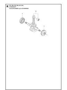 Crankshaft 2 Diagram and Parts List for 236  Husqvarna Chainsaw