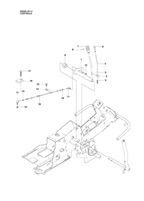 Controls Diagram and Parts List for R11C (965094201)(2010-07) Husqvarna Lawn Tractor