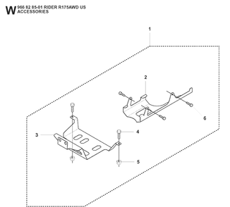 Accessories Diagram and Parts List for RIDER175 (966828501)(2008-05) Husqvarna Lawn Mower